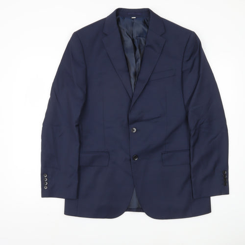 Marks and Spencer Men's Blue Regular Blazer, L