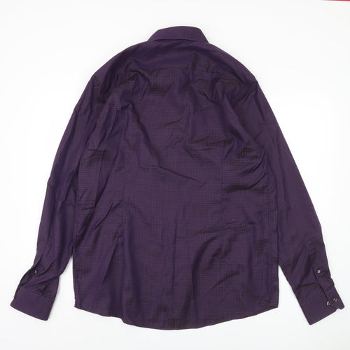 Eton Men's Purple XL Classic Fit Long Sleeve Shirt