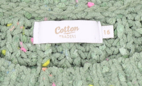 Cotton Traders Women's Green Pullover Jumper, Size 16