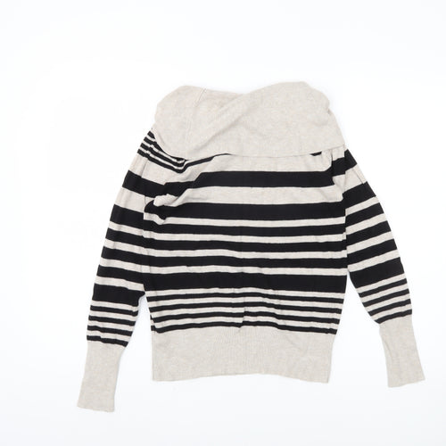 Marks and Spencer Women's Black Striped Pullover Jumper