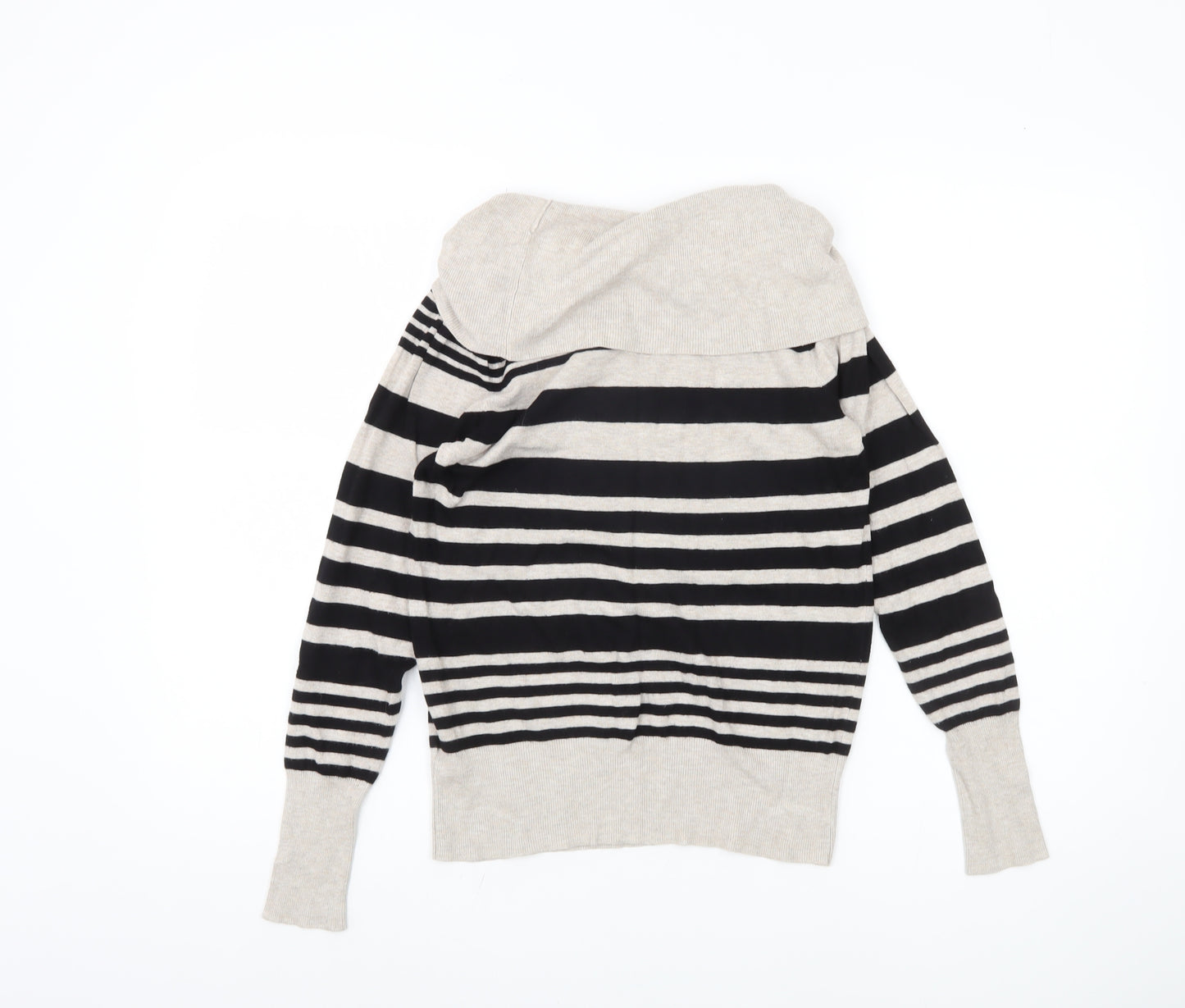 Marks and Spencer Women's Black Striped Pullover Jumper