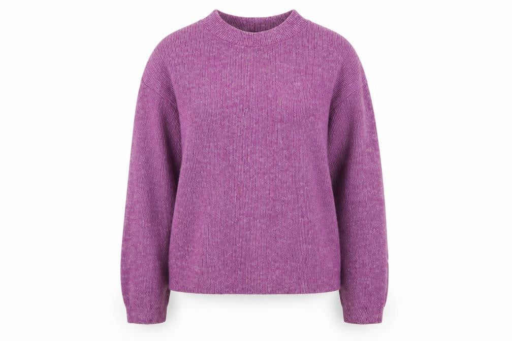 Front view of Zara Women's Purple Mock Neck jumper, size 12
