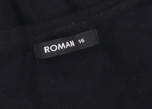 Roman Women's Black Beaded Pullover Jumper