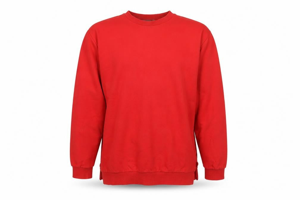 Front view of ASOS Men's Red Pullover Sweatshirt M Fleece
