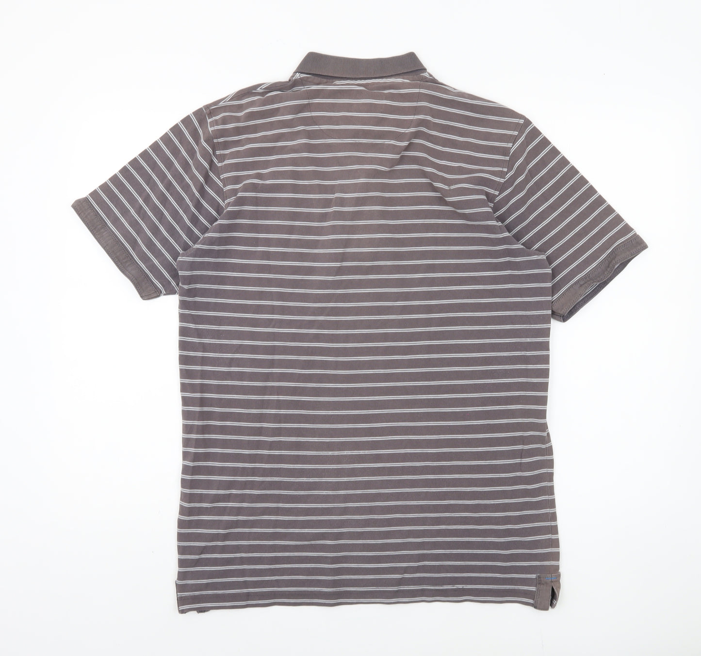 Regatta Men's Brown Striped Polo, Size M, Casual Style