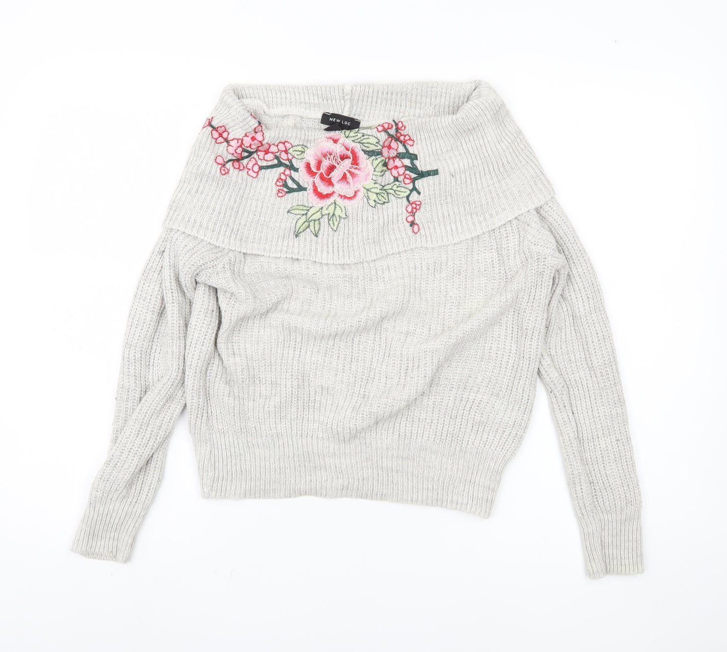 New Look Women's Ivory Cowl Neck Pullover Size 8