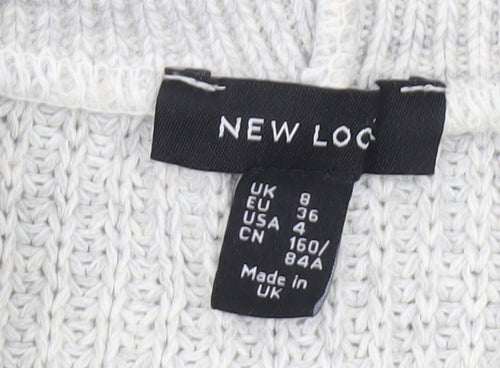 New Look Women's Ivory Cowl Neck Pullover Size 8