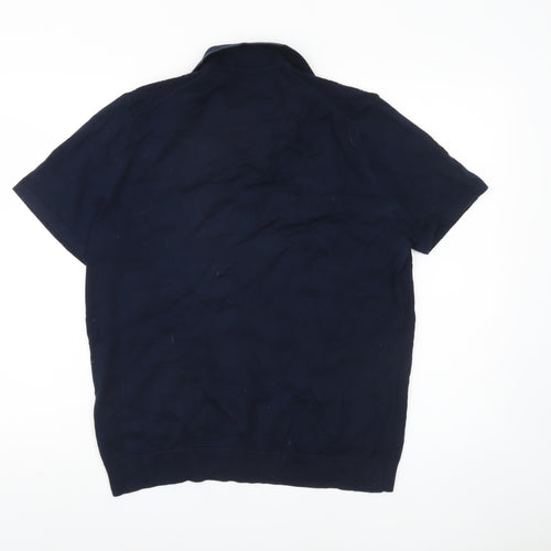 Marks and Spencer Men's Blue Polo Shirt M