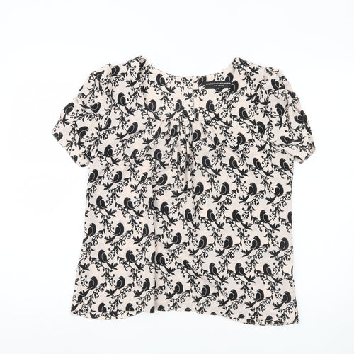 Dorothy Perkins Women's Animal Print Blouse Black Size 14