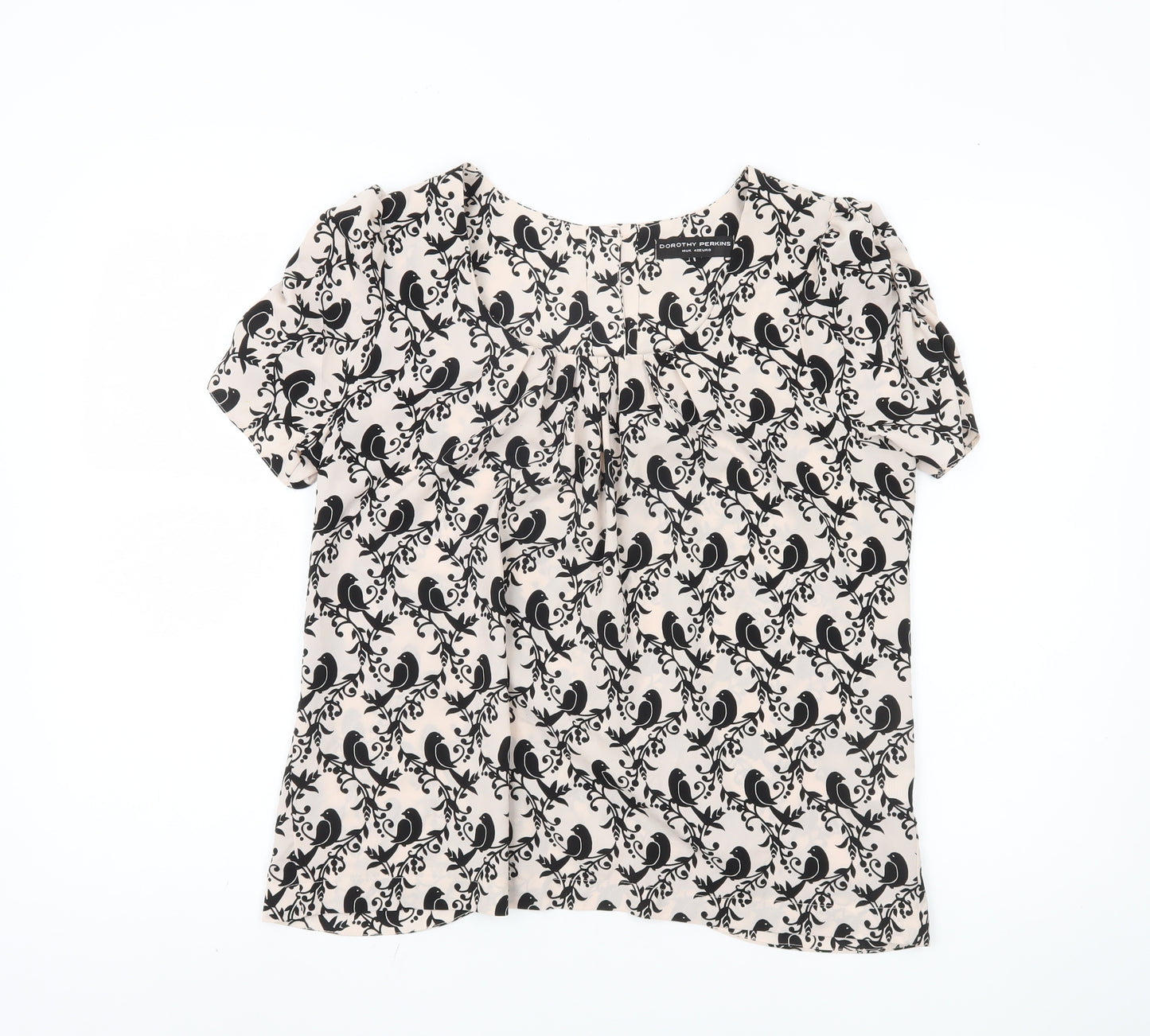 Dorothy Perkins Women's Animal Print Blouse Black Size 14
