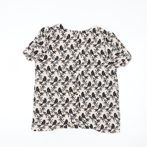 Dorothy Perkins Women's Animal Print Blouse Black Size 14