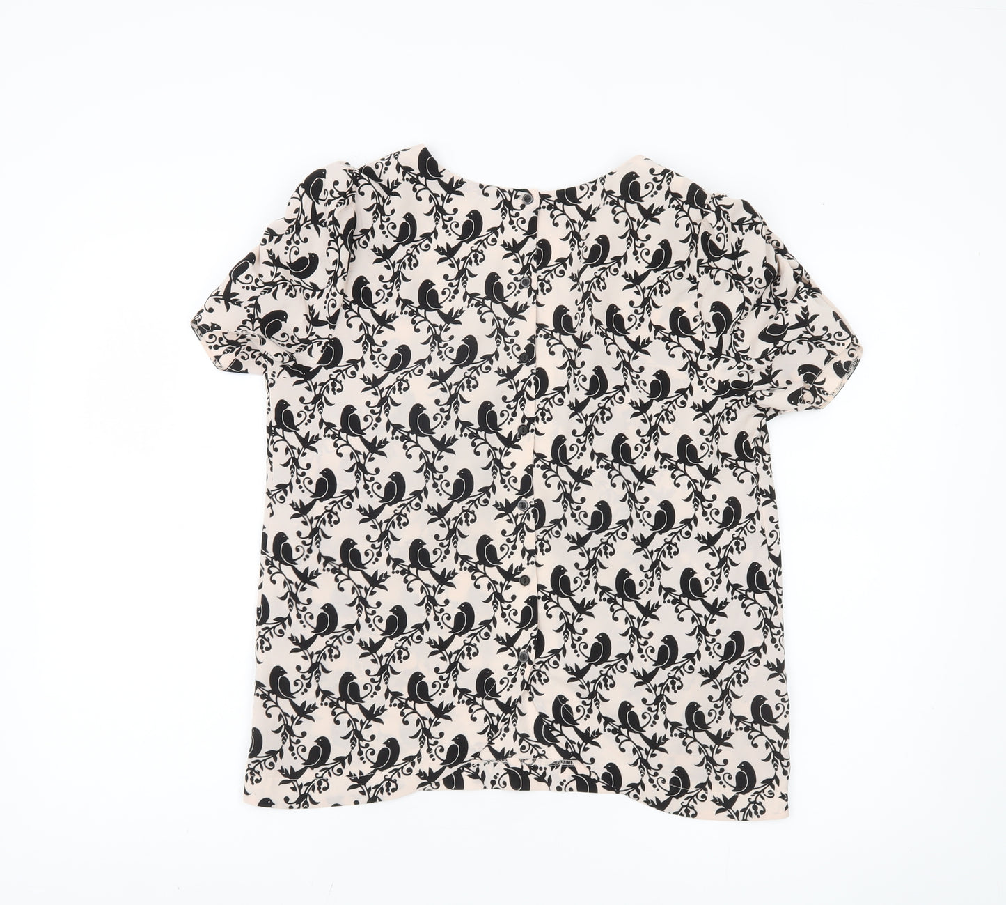 Dorothy Perkins Women's Animal Print Blouse Black Size 14