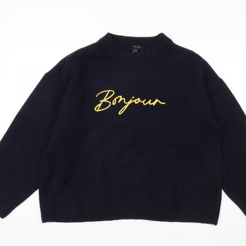 New Look Women's Blue XL Crew Neck Pullover Jumper