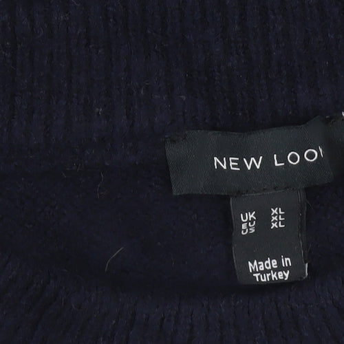 New Look Women's Blue XL Crew Neck Pullover Jumper