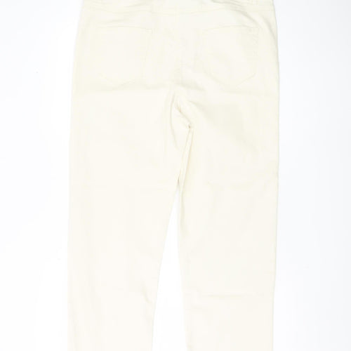 Cotton Traders Women’s Ivory Straight Jeans Size 16
