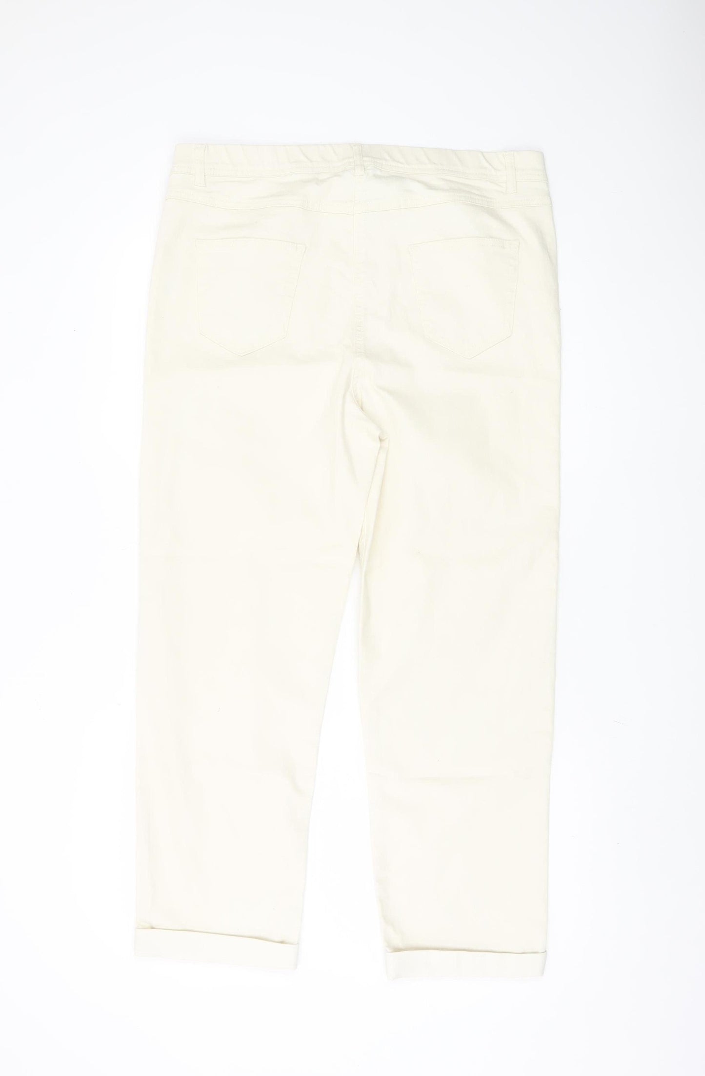 Cotton Traders Women’s Ivory Straight Jeans Size 16