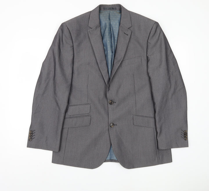 Greenwoods Men's Grey Tailored Blazer, M, Formal