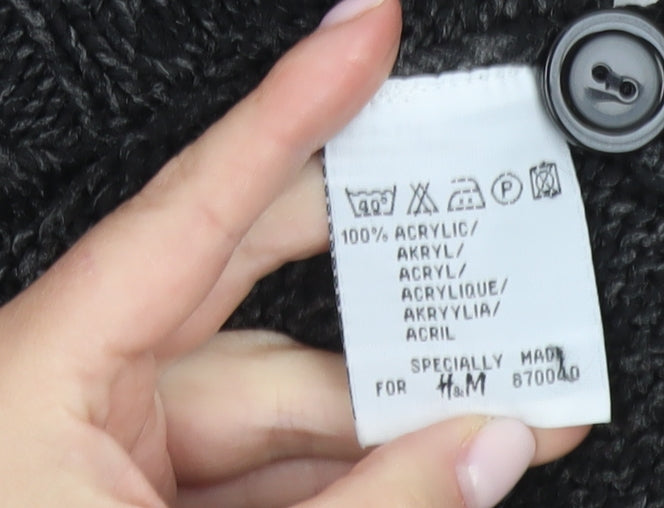 Hennes Women's Black Cardigan Jumper, Size L