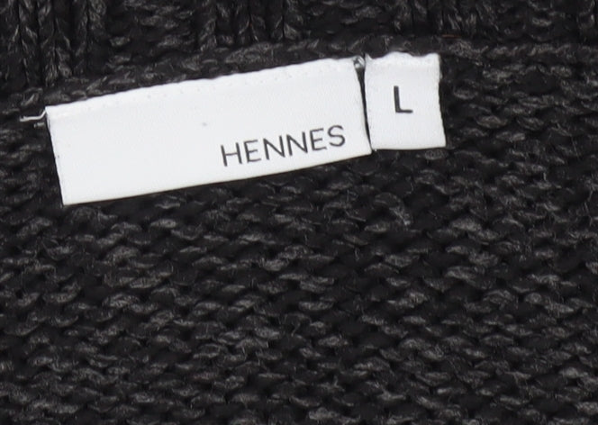Hennes Women's Black Cardigan Jumper, Size L