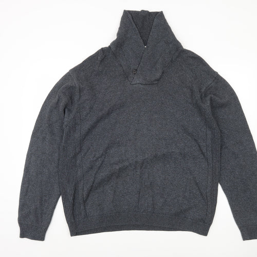 Next Men's Grey Wool Pullover Jumper XL