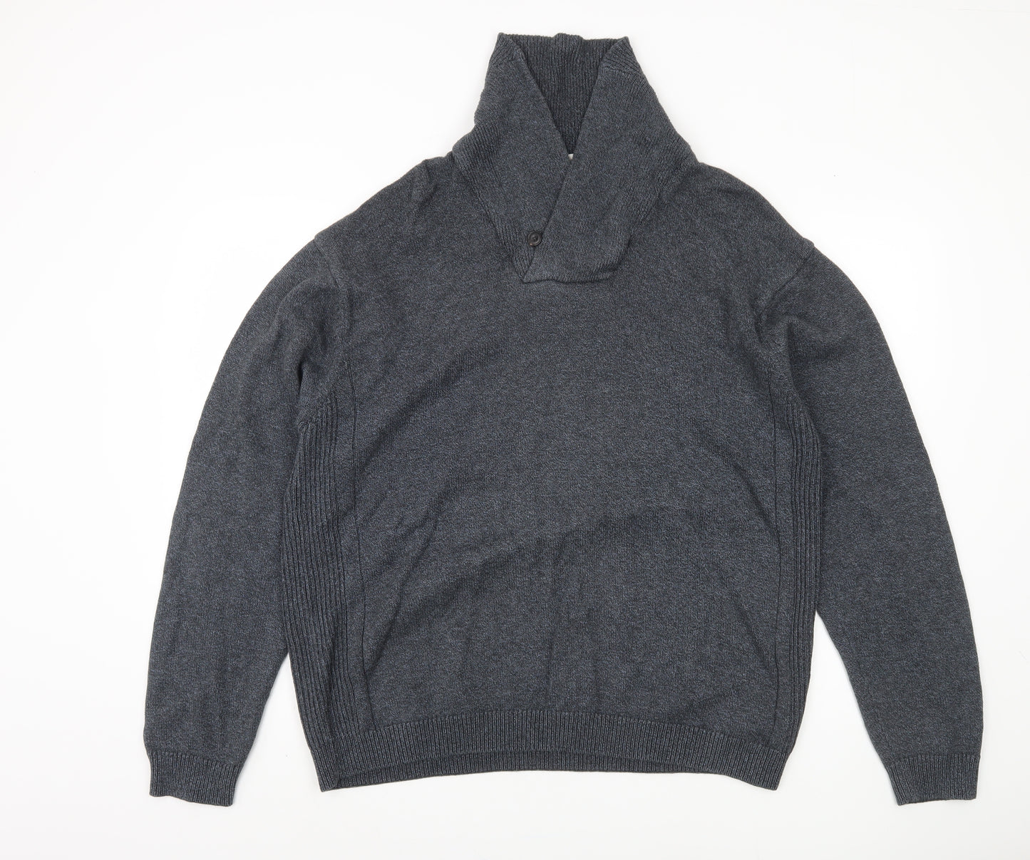 Next Men's Grey Wool Pullover Jumper XL