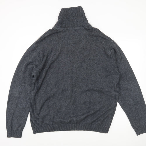 Next Men's Grey Wool Pullover Jumper XL