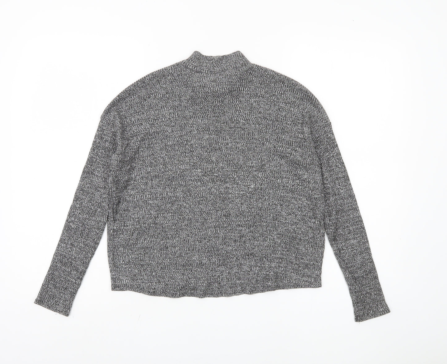 H&M Women's Grey XS Mock Neck Jumper