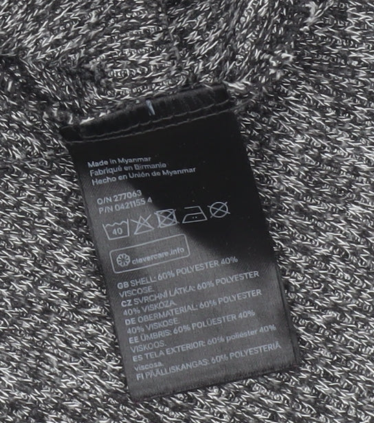 H&M Women's Grey XS Mock Neck Jumper