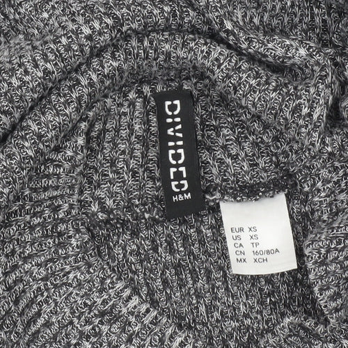 H&M Women's Grey XS Mock Neck Jumper