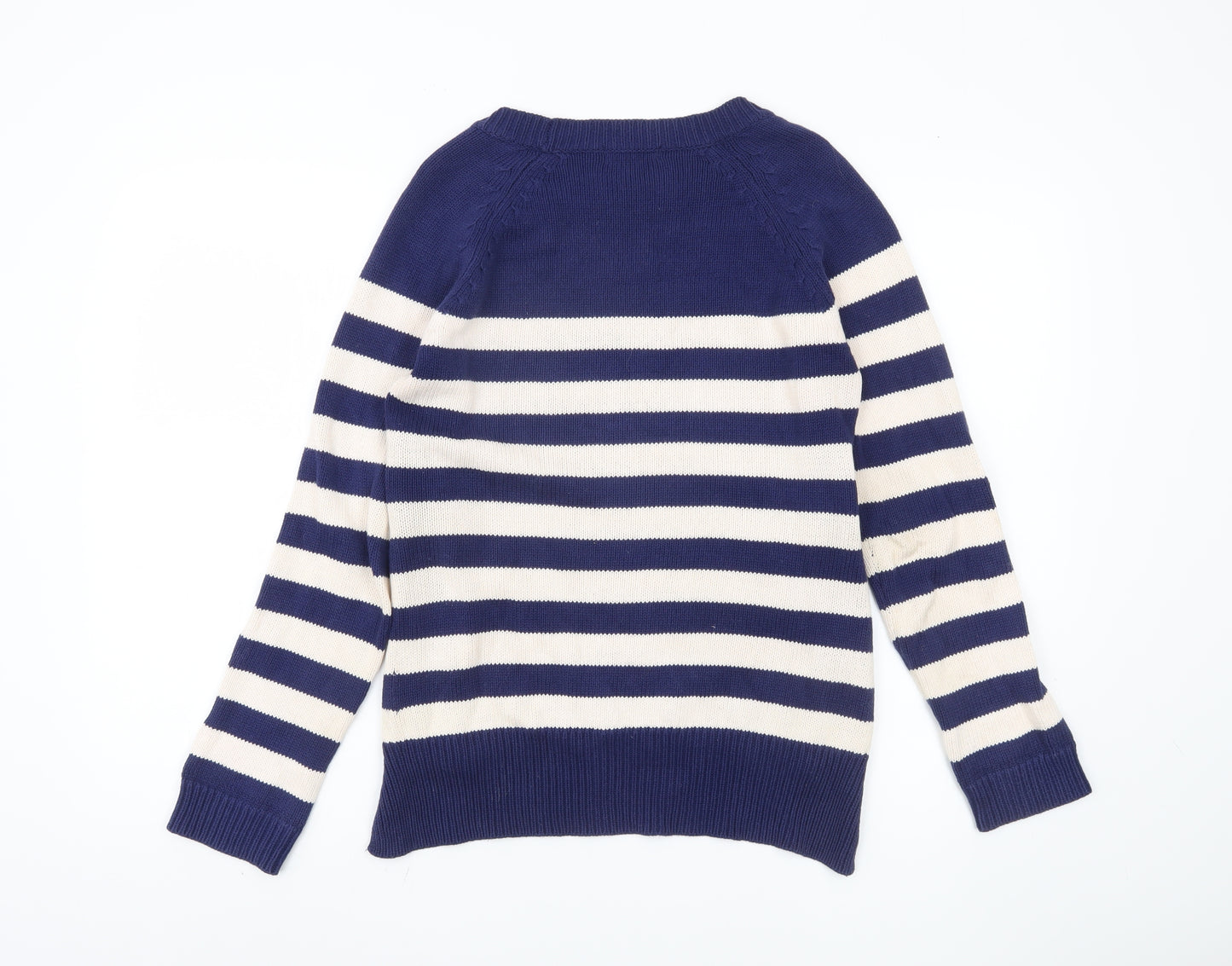 Therapy Women's Striped Pullover Jumper Blue S