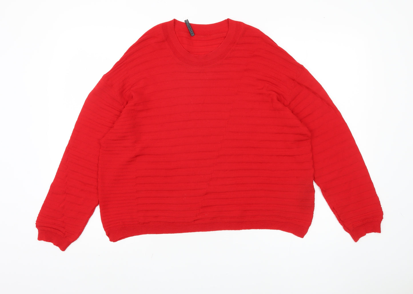 Oska Women's Red Wool Pullover Jumper, Size S