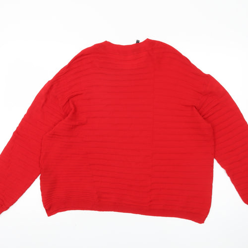 Oska Women's Red Wool Pullover Jumper, Size S