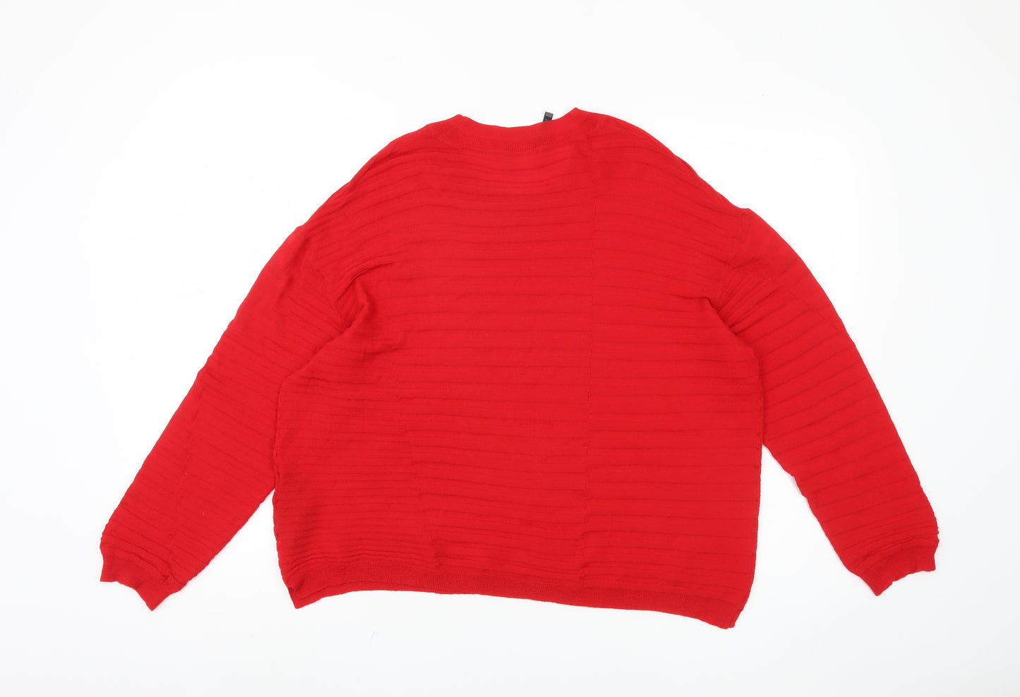 Oska Women's Red Wool Pullover Jumper, Size S
