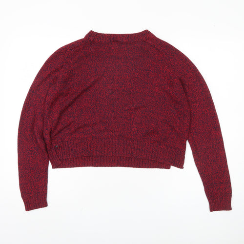 H&M Women's Red Crew Neck Pullover Jumper, Size 12