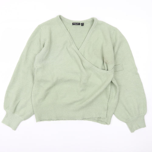 Brave Soul Women's Green Wrap Jumper L