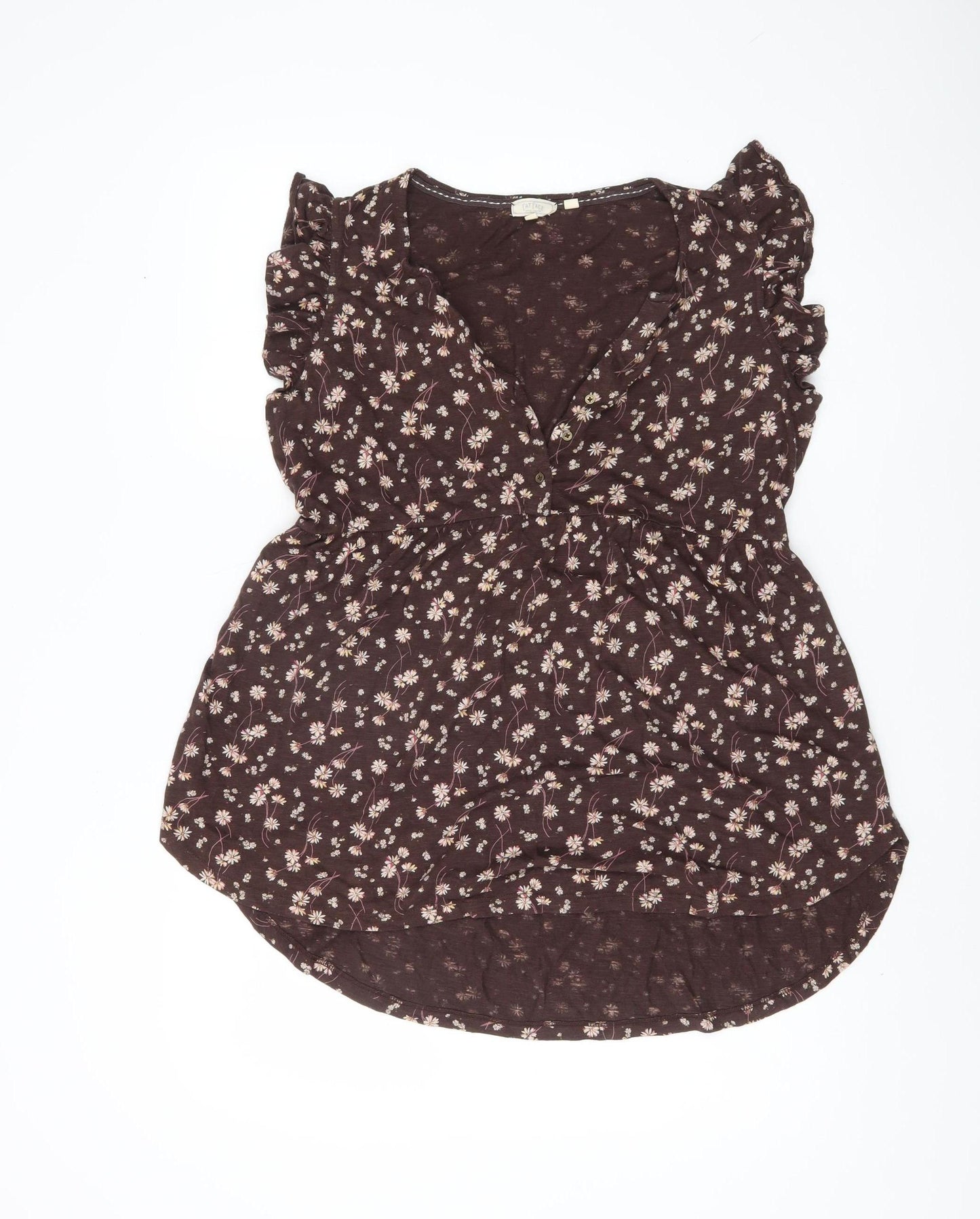 Fat Face Women's Brown Floral Blouse Size 10