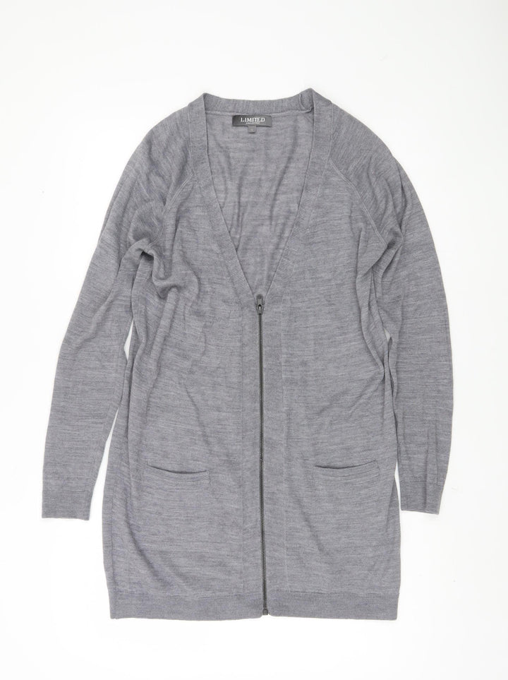 Marks and Spencer Women's Grey Zip Cardigan Size 12
