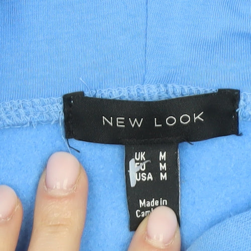 New Look Men's Blue Pullover Hoodie, Medium, Lightweight