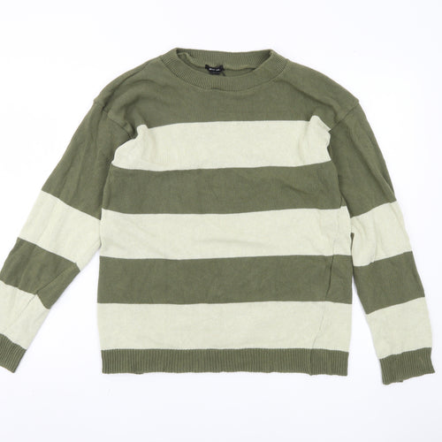 Nasty Gal Green Striped Women’s Pullover Jumper M