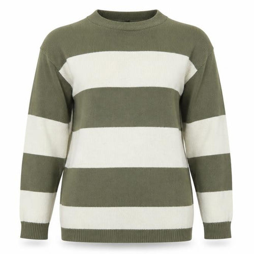 Nasty Gal Green Striped Women’s Pullover Jumper M