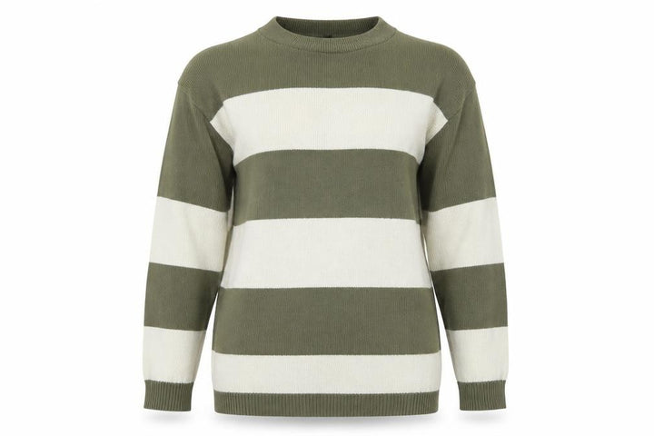 Nasty Gal Green Striped Women’s Pullover Jumper M