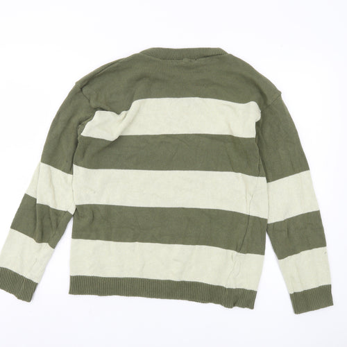Nasty Gal Green Striped Women’s Pullover Jumper M