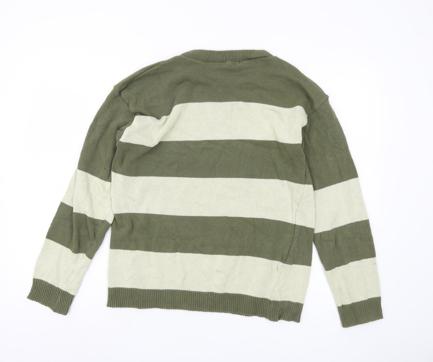 Nasty Gal Green Striped Women’s Pullover Jumper M