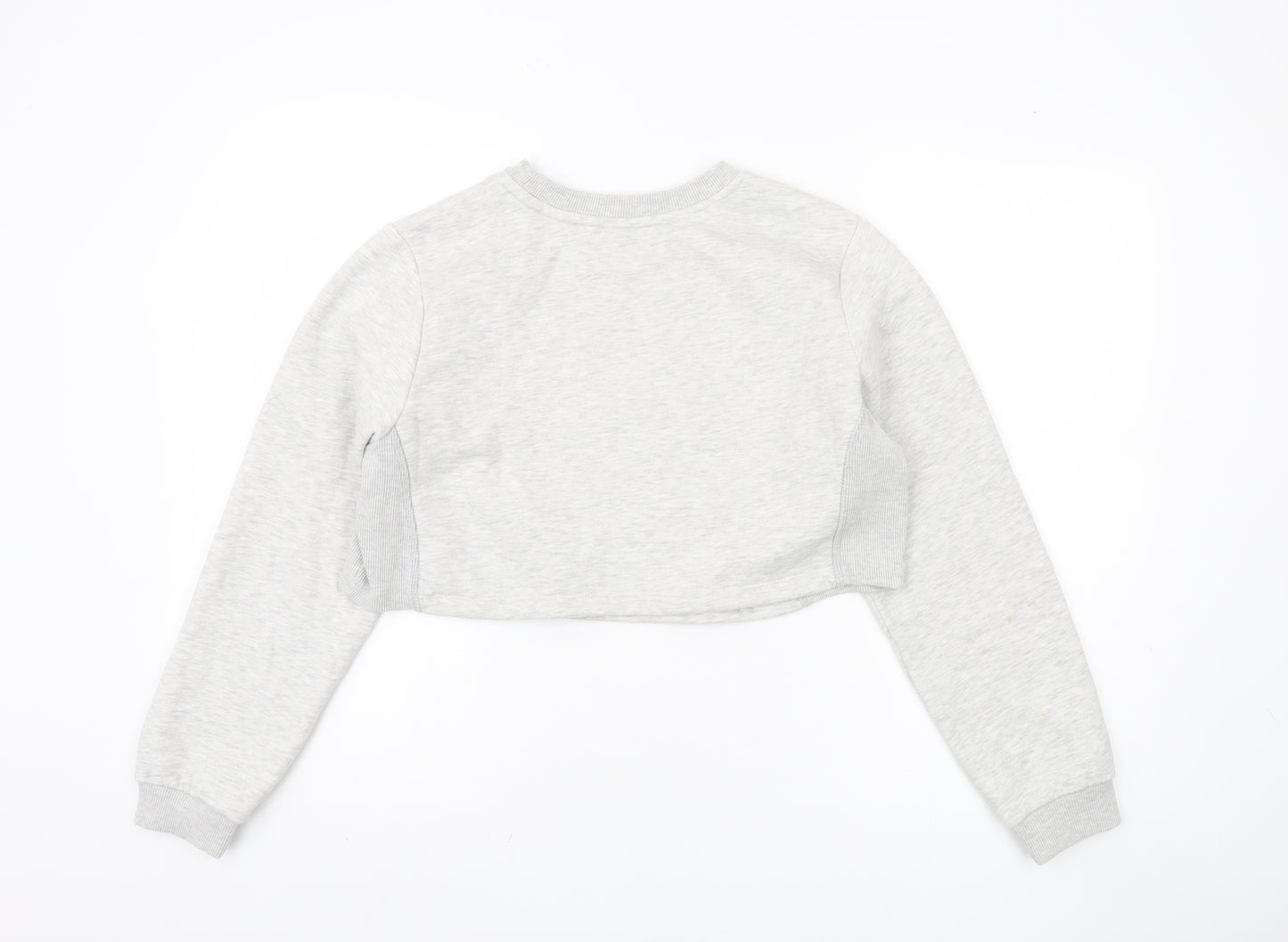 ASOS Women's Grey Cropped Pullover Sweatshirt Size 12