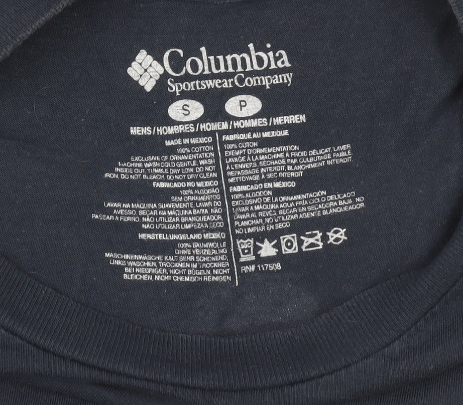 Columbia Men's Blue Nature T-Shirt, Size S