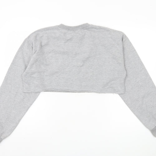 PrettyLittleThing Women's Grey Pullover Sweatshirt S