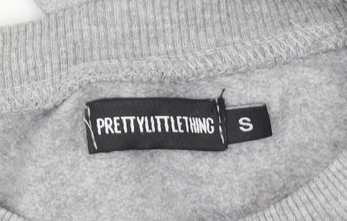 PrettyLittleThing Women's Grey Pullover Sweatshirt S
