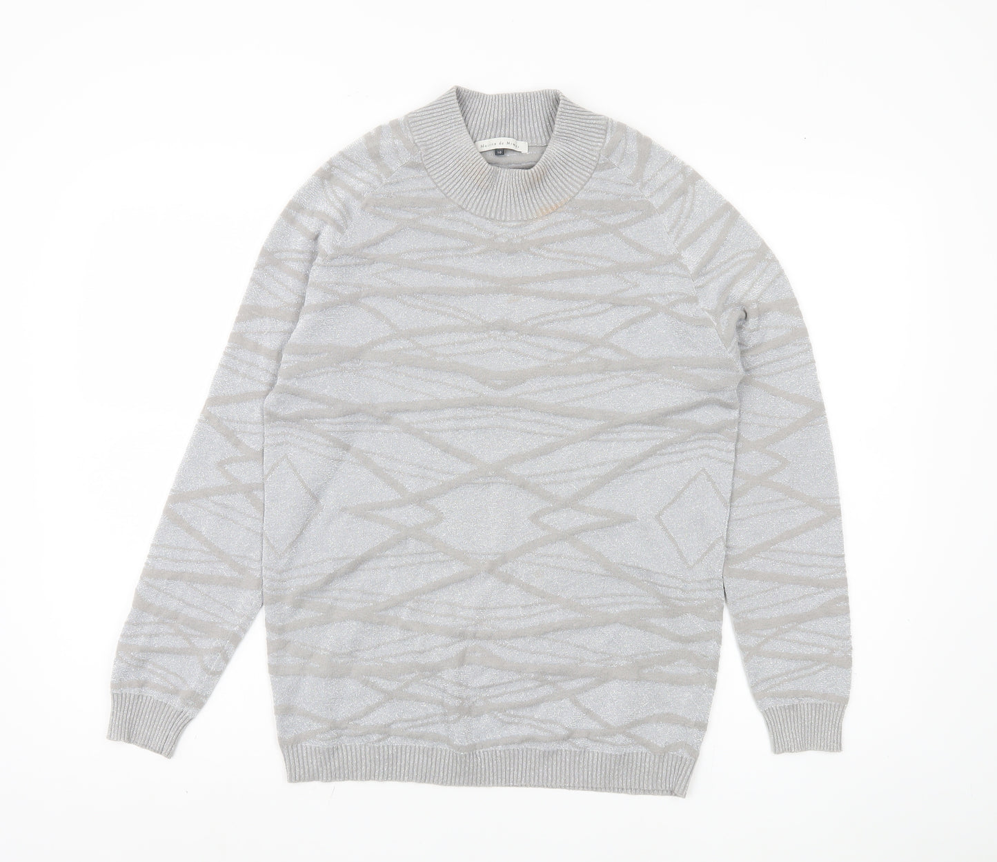Maison de Nimis Women's Silver Pullover Jumper - Size 10