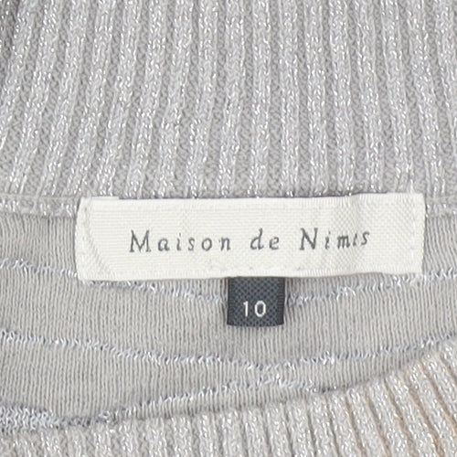 Maison de Nimis Women's Silver Pullover Jumper - Size 10
