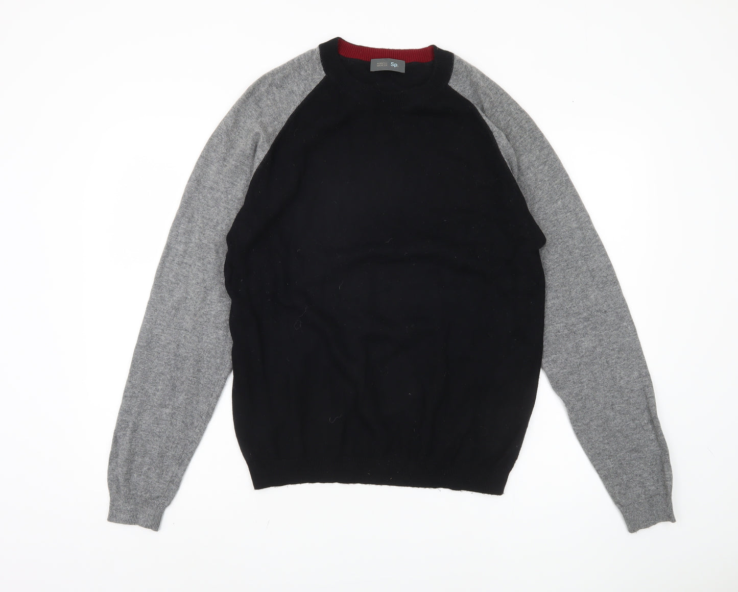 Marks and Spencer Men's Black Pullover Jumper, Medium